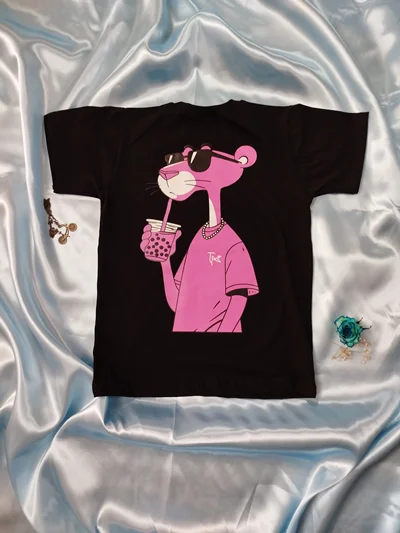 تیشرت بچگانه پلنگ صورتی