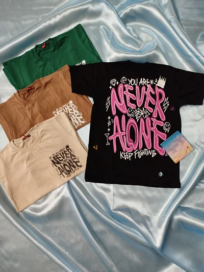 تیشرت بچه گانه طرح فانتزی کارتونی never alone