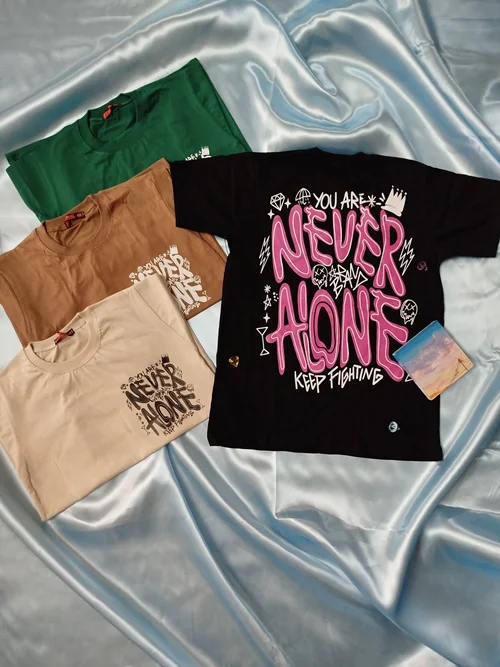 تیشرت بچه گانه طرح فانتزی کارتونی never alone